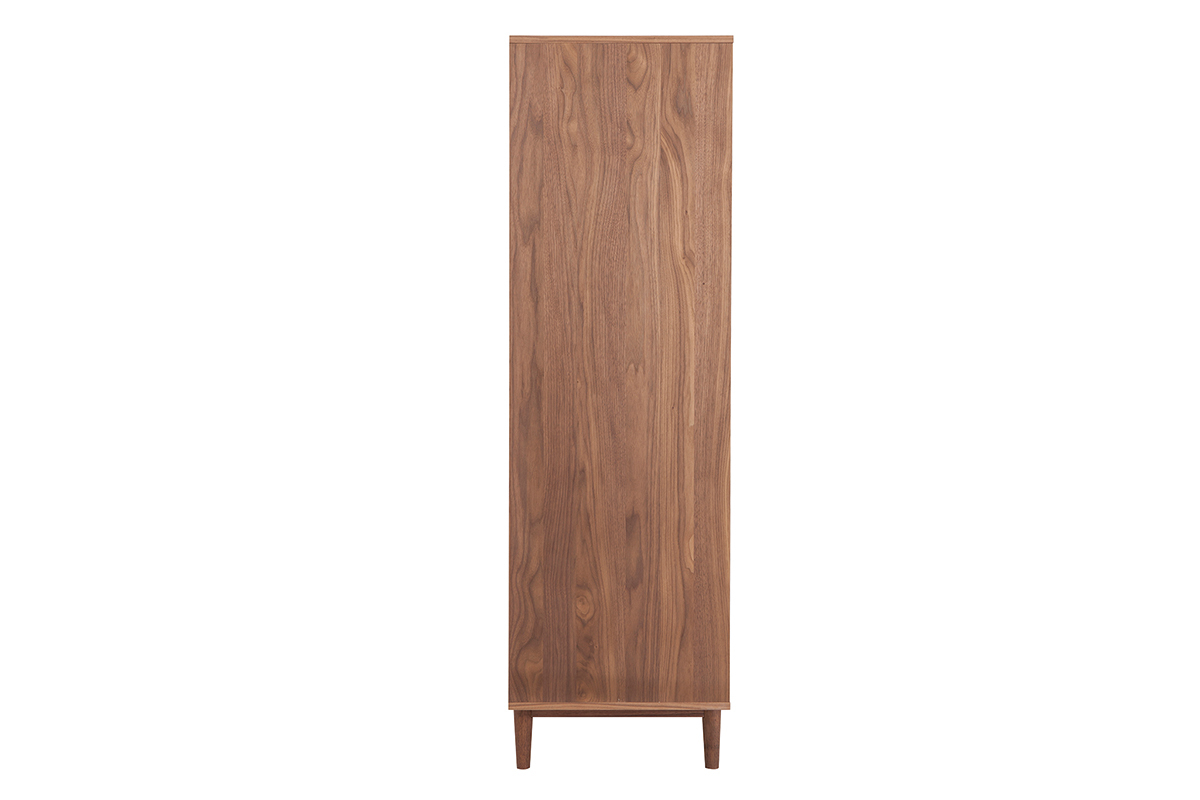 Armoire vintage noyer 2 portes coulissantes L95 cm ARGAN