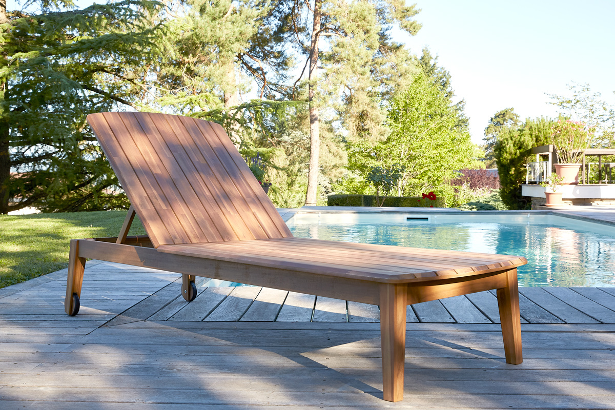 Bain de soleil en bois massif CANOPEE