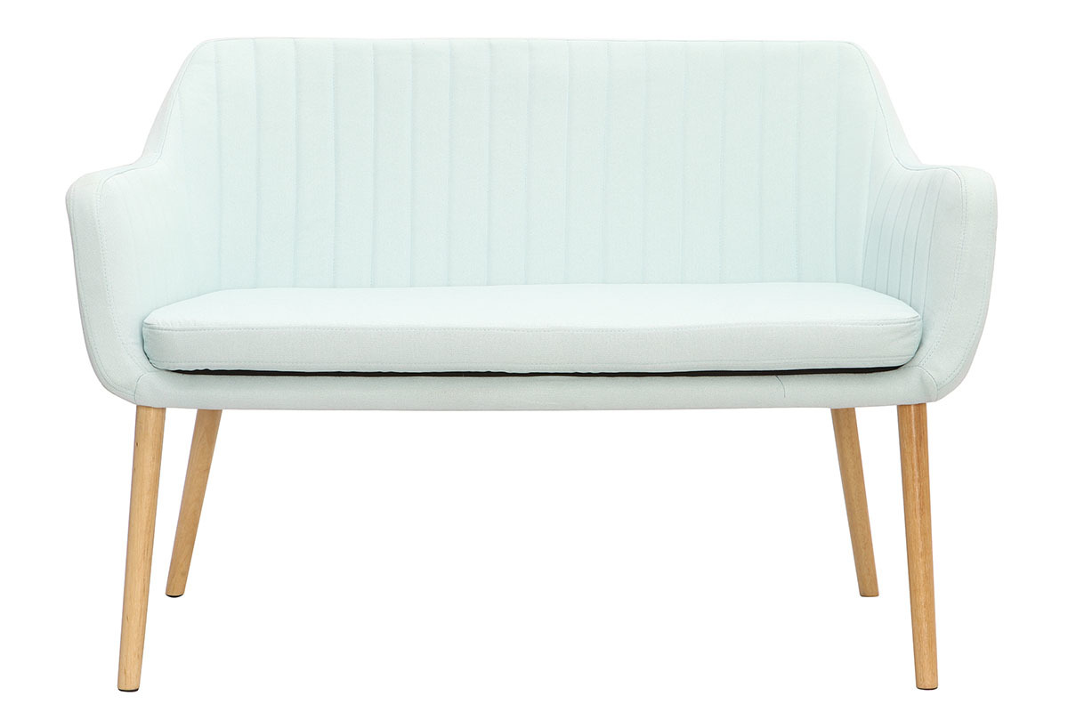 Banquette scandinave 2 places menthe  l'eau ALEYNA