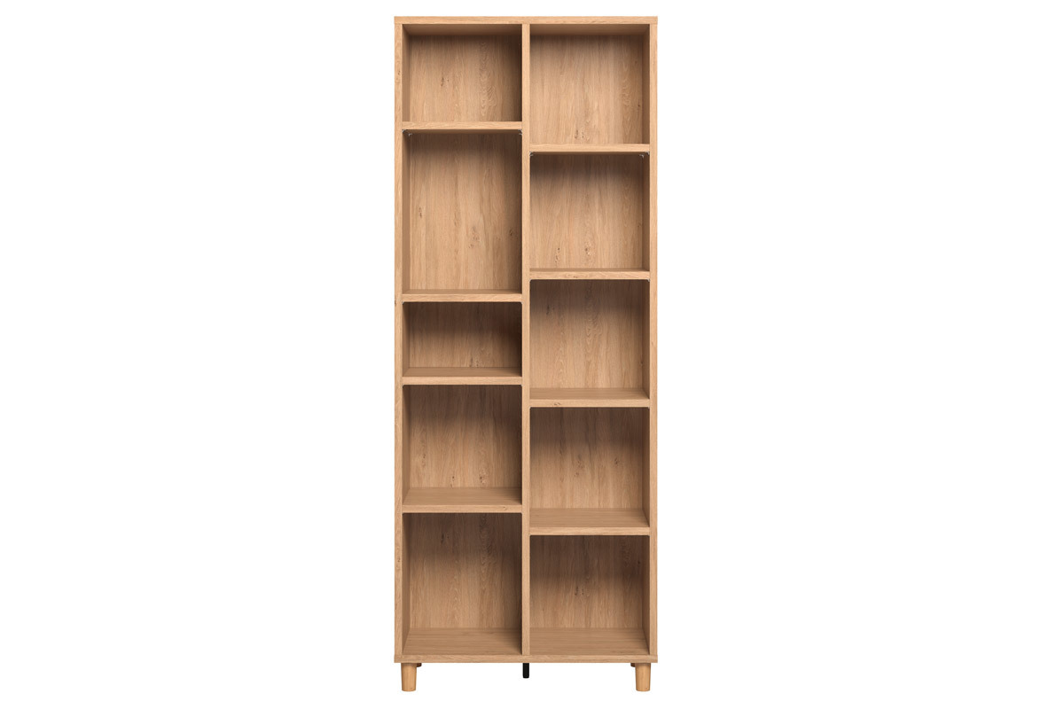 Bibliothque design finition bois chne L76 cm JIM