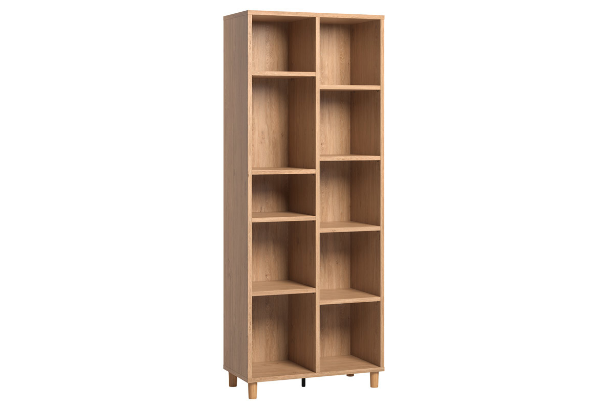 Bibliothque design finition bois chne L76 cm JIM