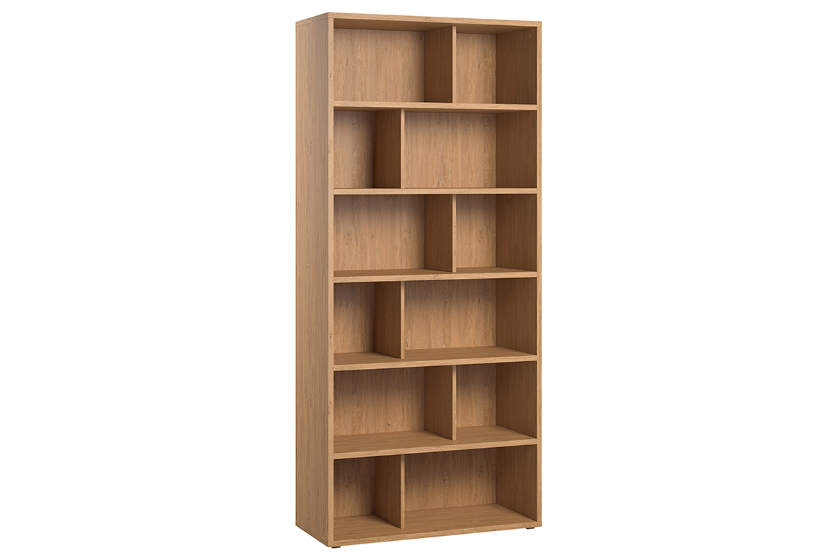 Bibliothque design finition bois clair chne L92 cm EPURE