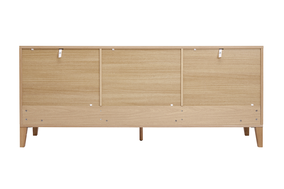 Buffet scandinave en bois clair chne 3 portes L180 cm FREDDY