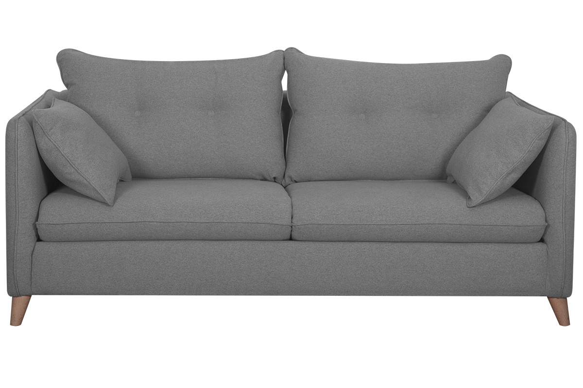 Canap convertible scandinave 3 places gris clair GUILTY