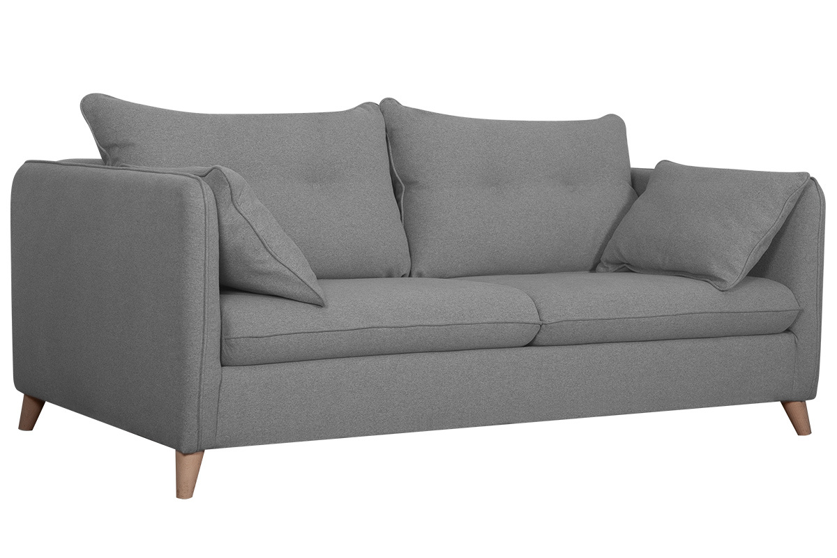 Canap convertible scandinave 3 places gris clair GUILTY