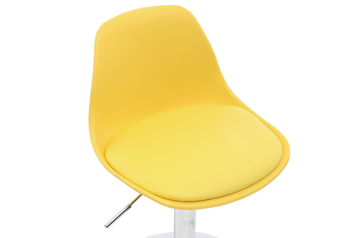 Chaise de bureau design enfant jaune STEEVY