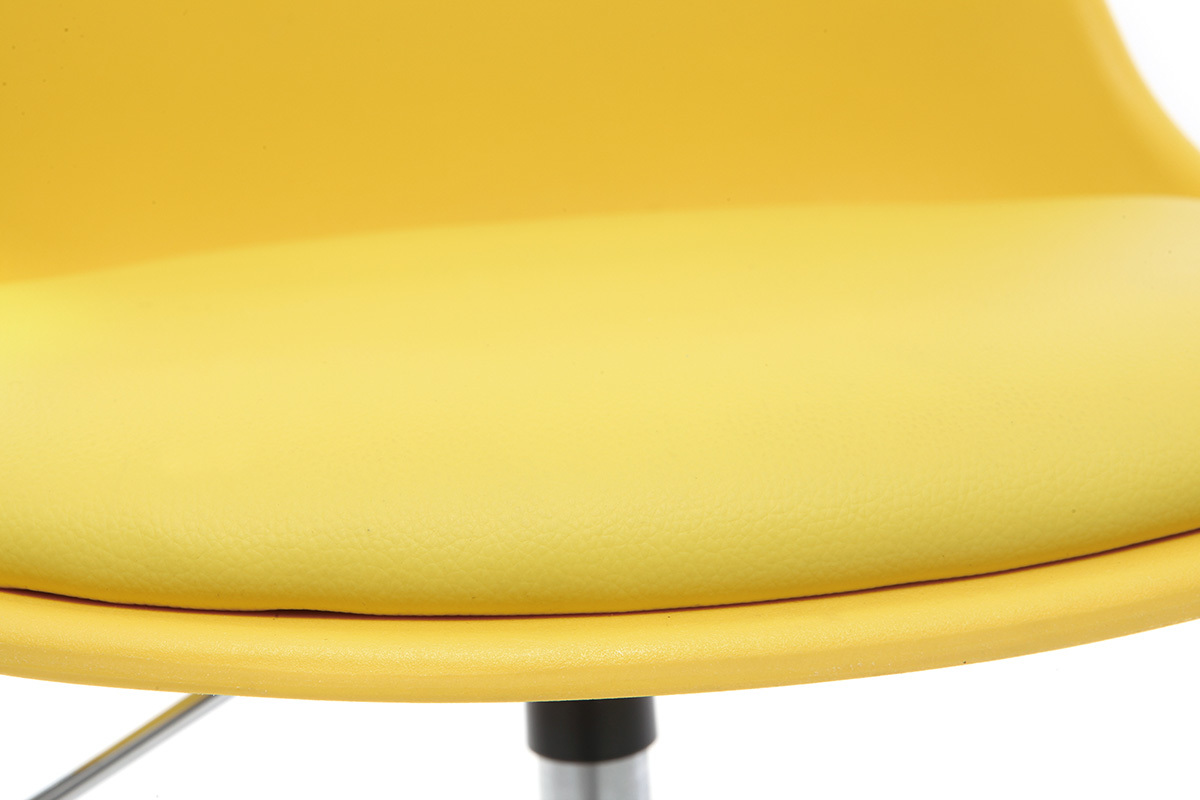 Chaise de bureau design enfant jaune STEEVY