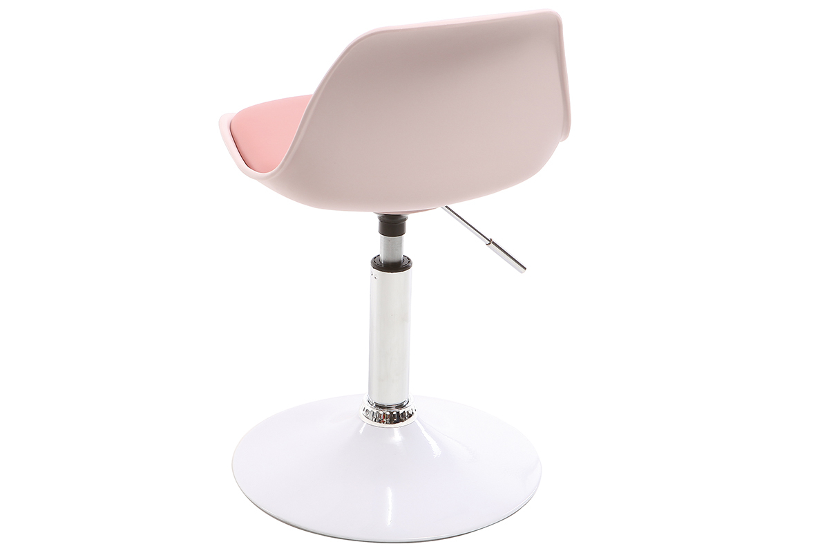 Chaise de bureau design enfant rose STEEVY