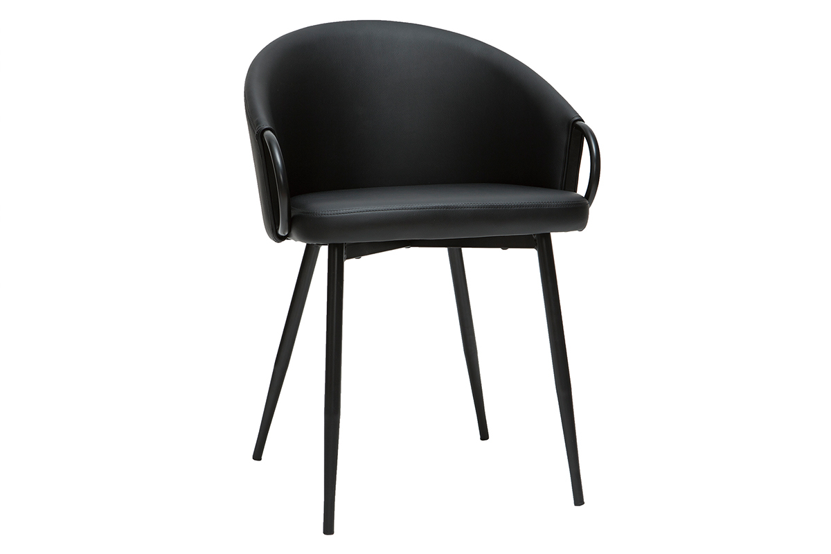 Chaise design noire PRECIO