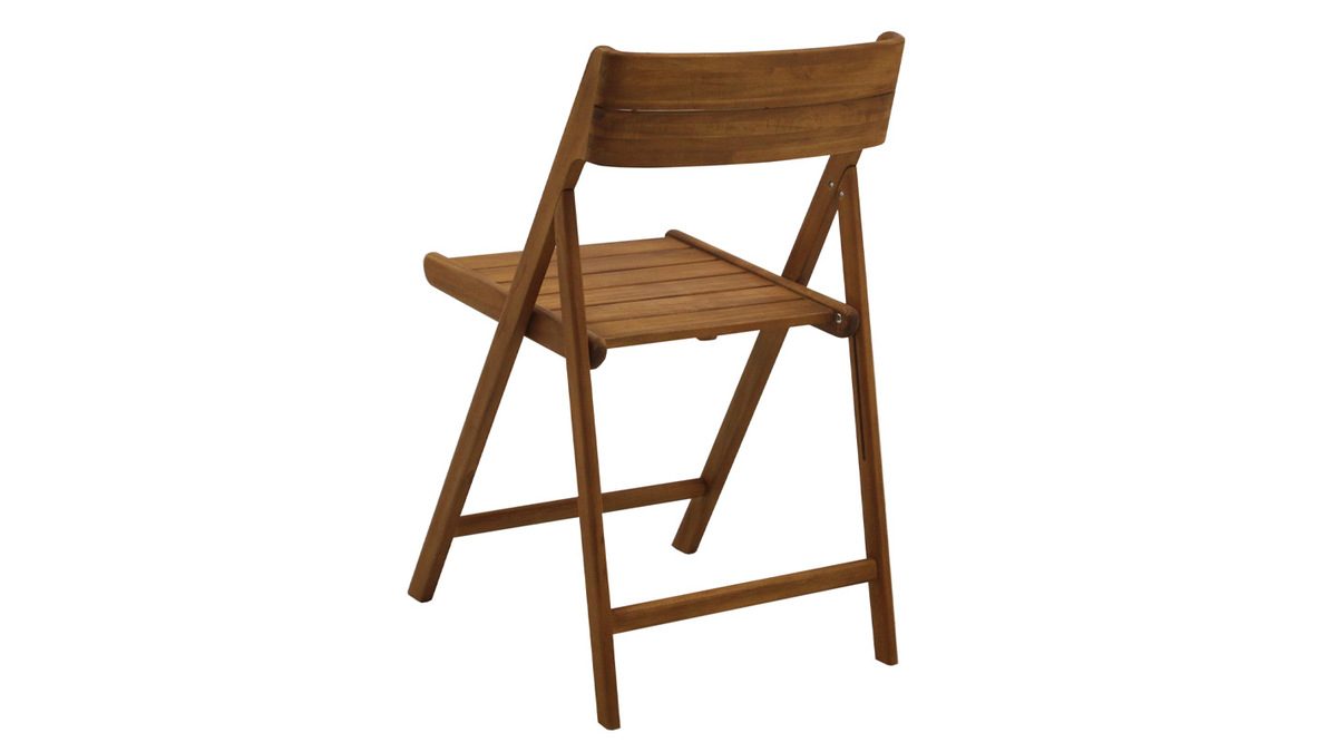 Chaises de jardin pliantes en bois massif (lot de 2) DIEGO