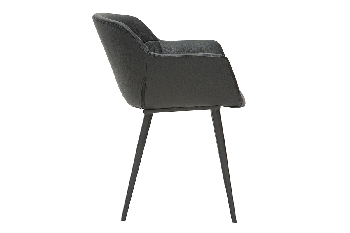 Chaises design noires (lot de 2) NERO