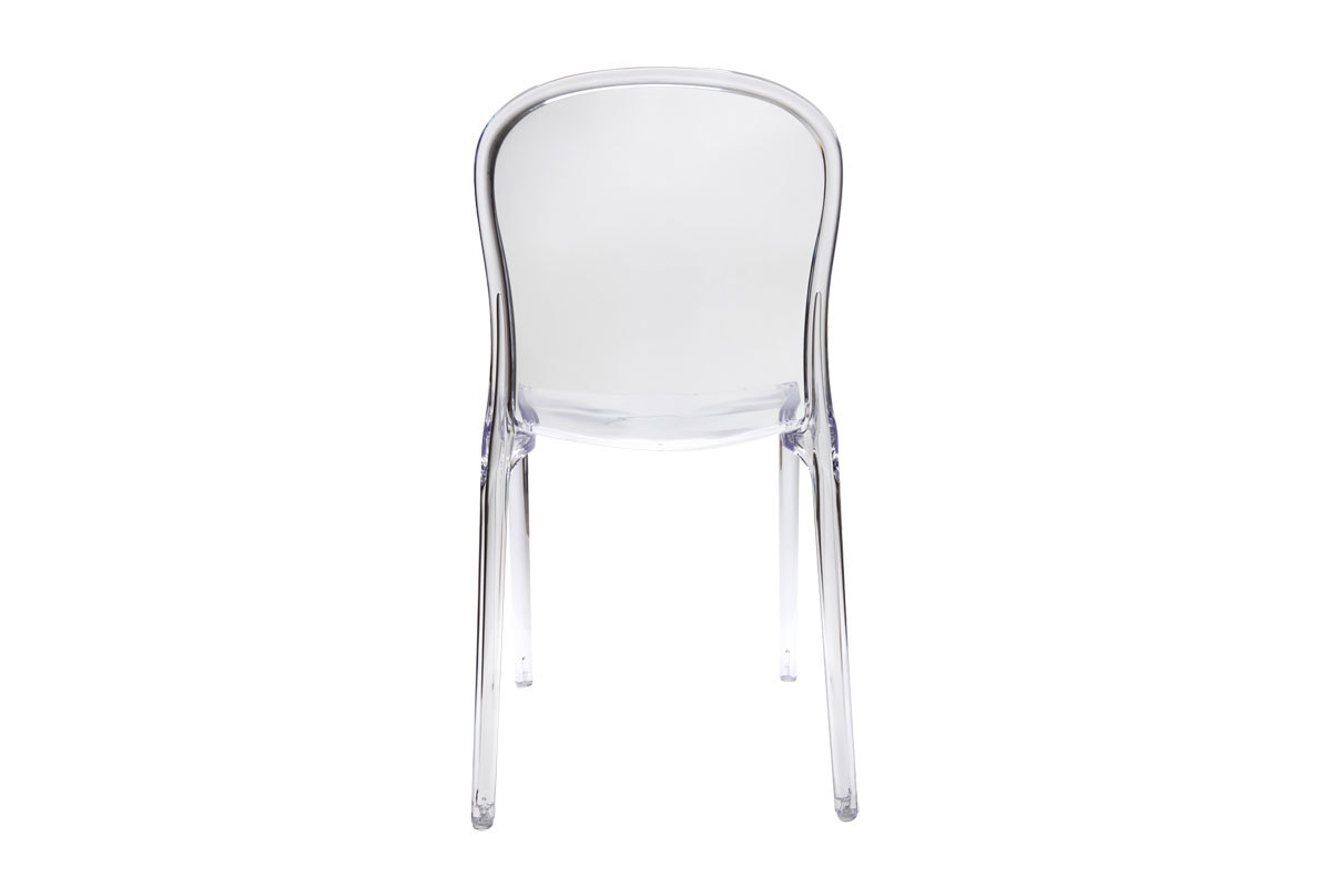 Chaises empilables design transparentes (lot de 2) THALYSSE