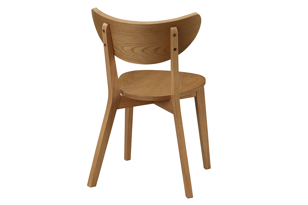 Chaises scandinaves bois clair (lot de 2) LEENA