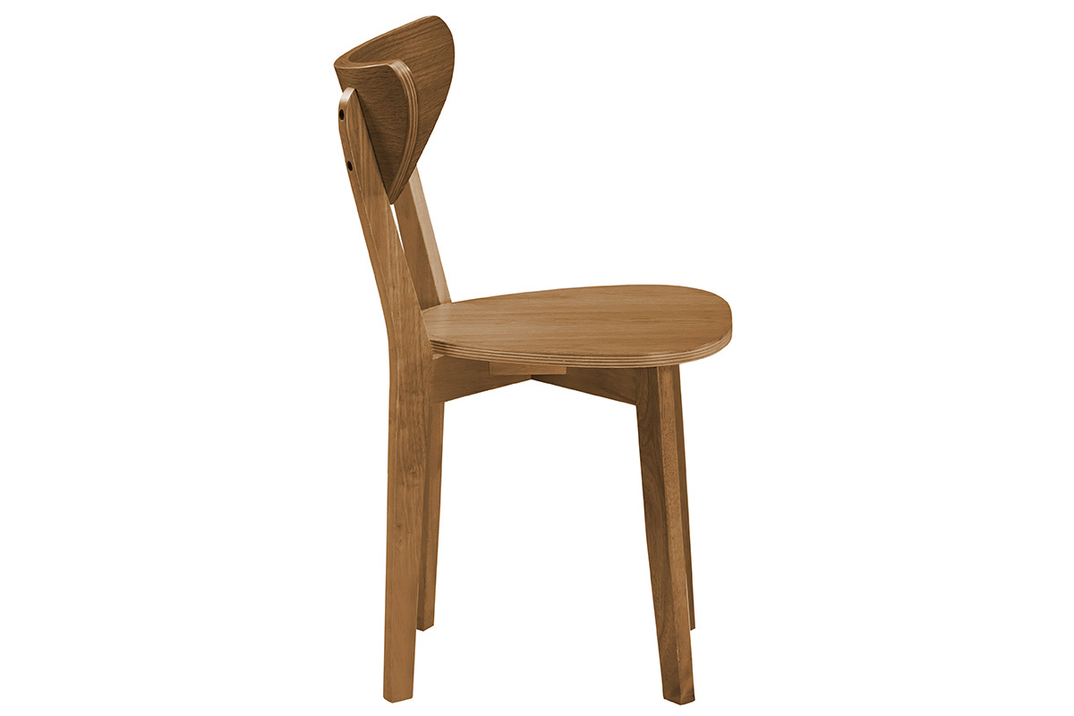 Chaises scandinaves bois clair (lot de 2) LEENA