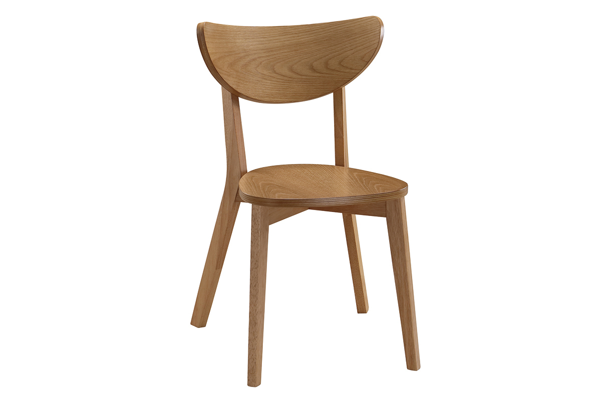 Chaises scandinaves bois clair (lot de 2) LEENA