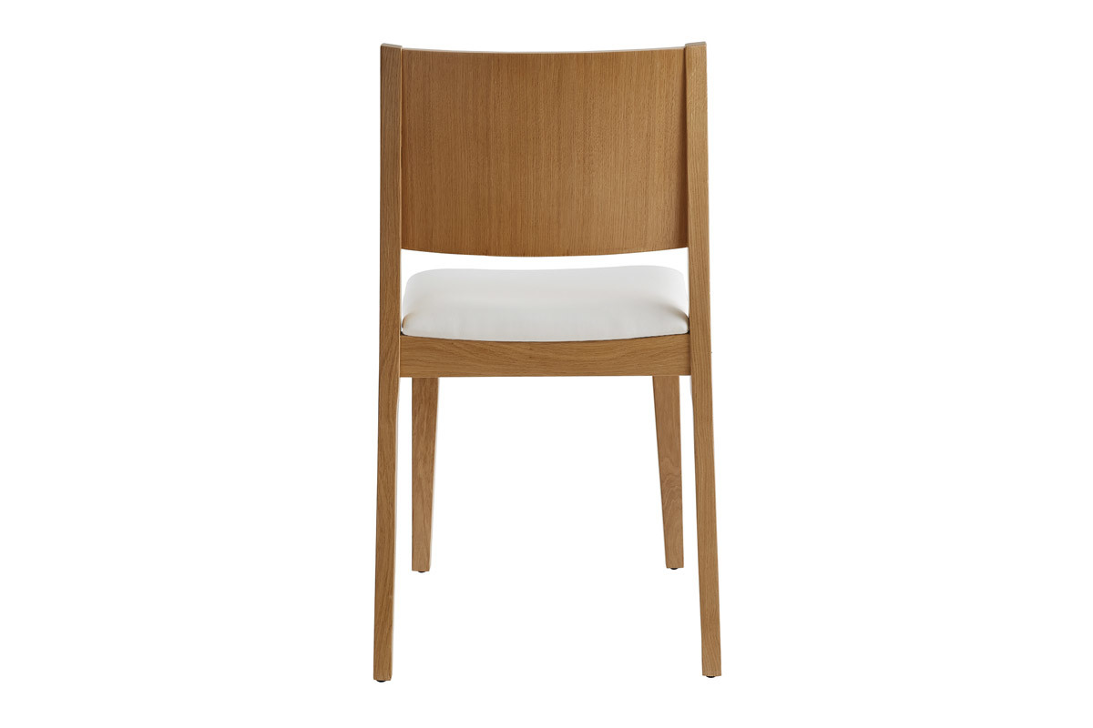 Chaises scandinaves empilables en bois clair chne et blanc (lot de 2) MELVIL