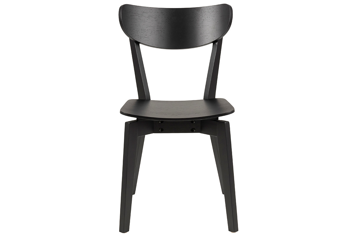 Chaises scandinaves en bois noir (lot de 2) BAKI