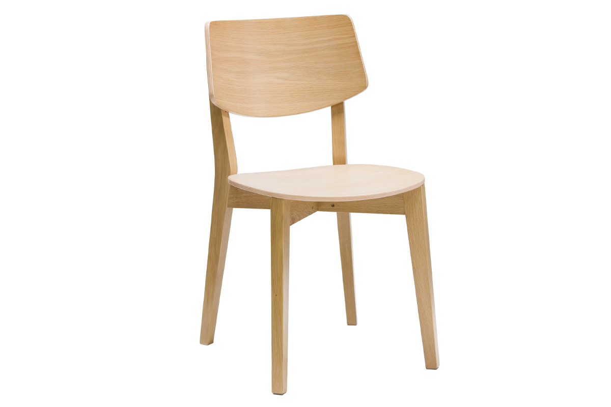 Chaises vintage en bois clair chne (lot de 2) AVEA