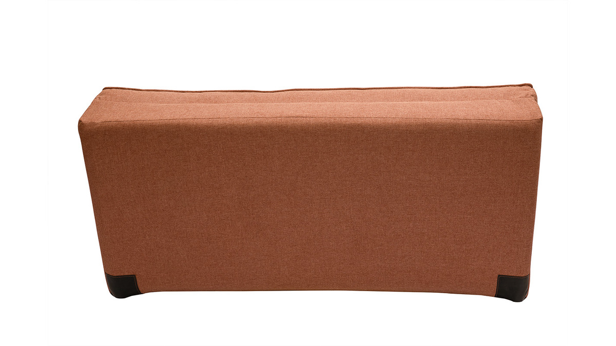 Chauffeuse 2 places convertible en tissu terracotta SALLY