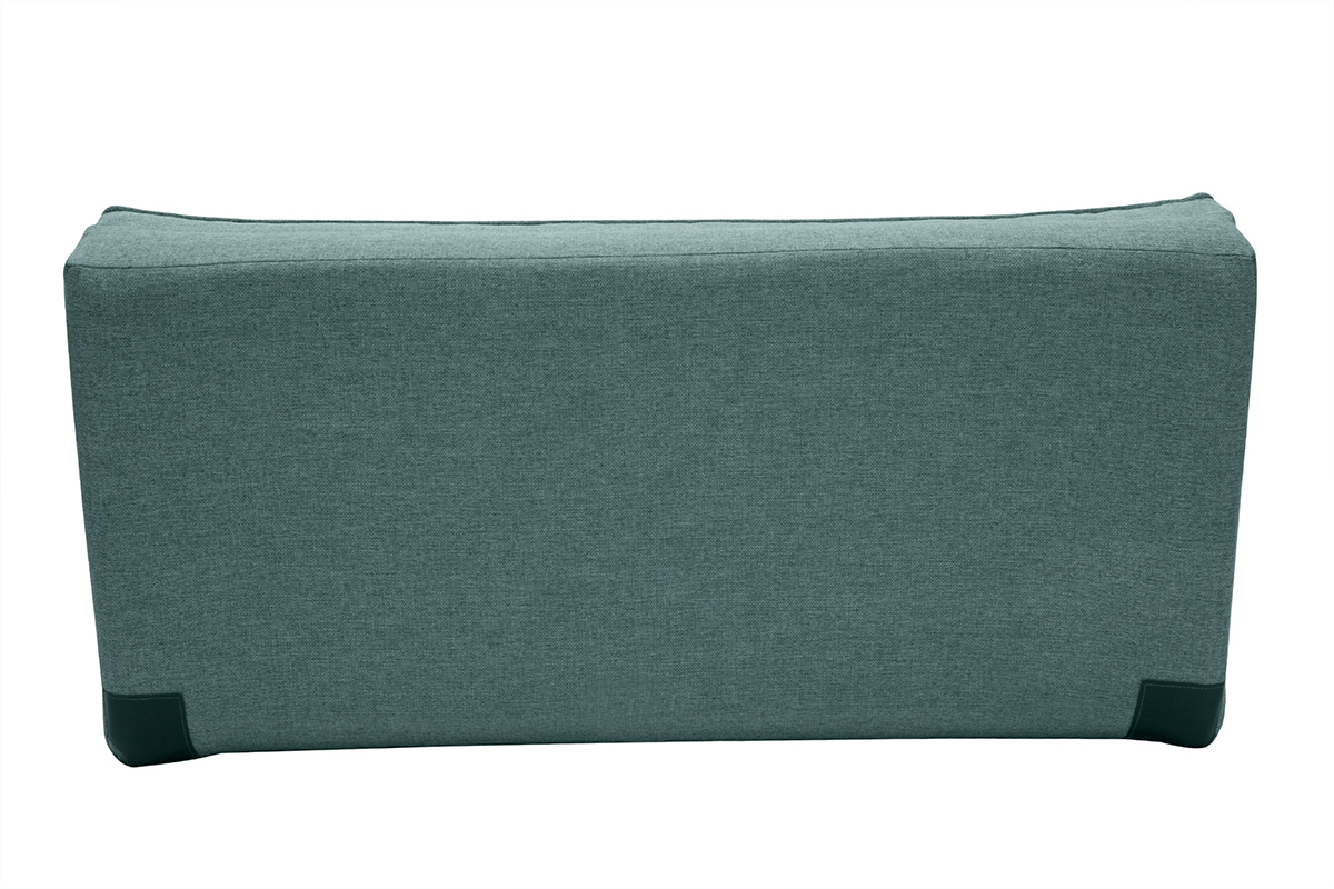 Chauffeuse 2 places convertible en tissu vert de gris SALLY