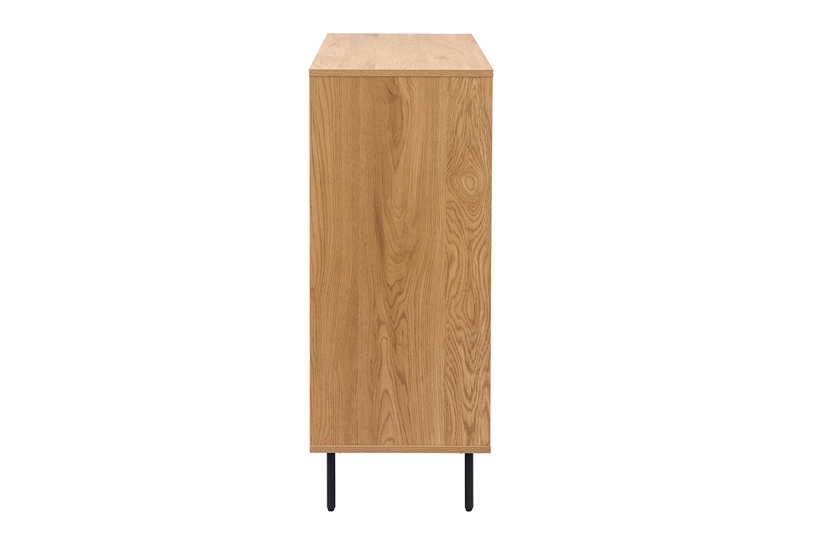 Commode finition bois clair chne 4 tiroirs L100 cm ARAGON