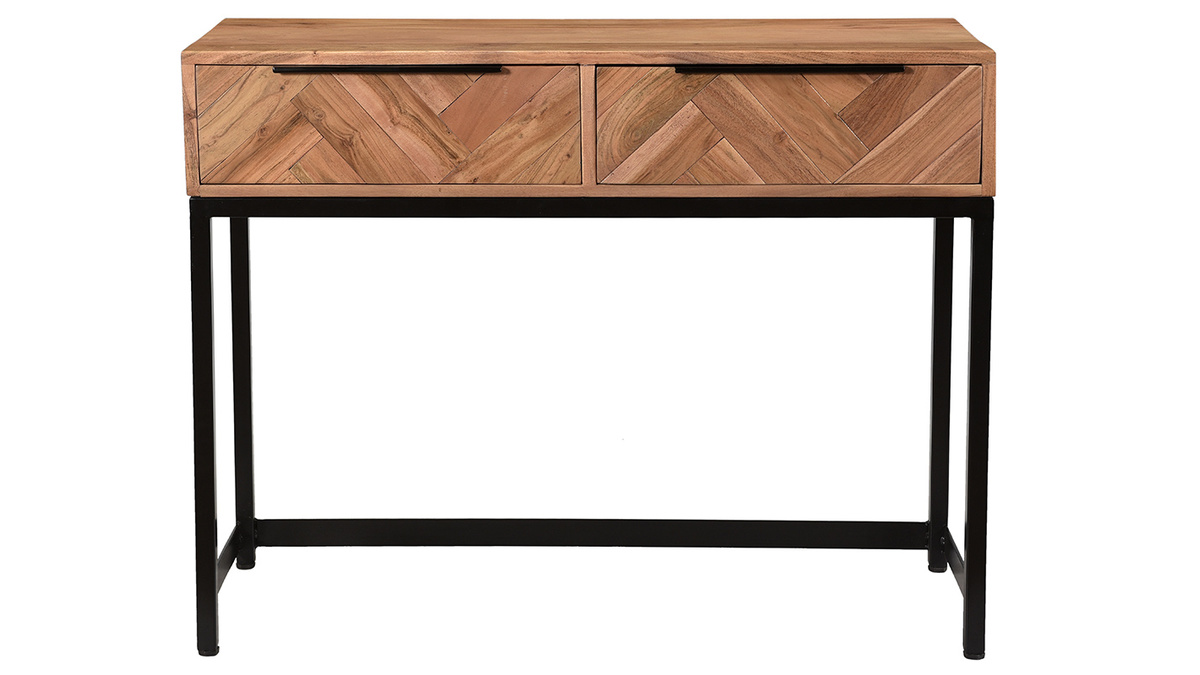 ZERO, Table d'exposition avec tiroirs bois clair