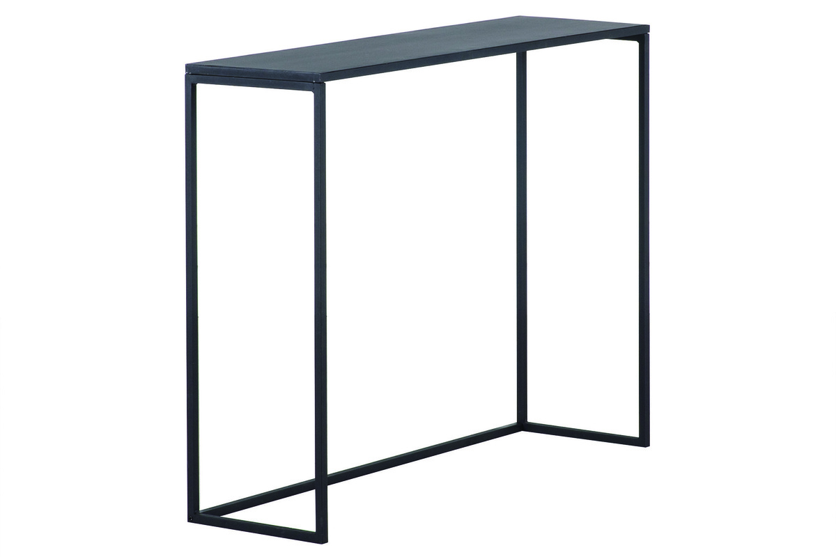 Console industrielle en mtal noir L100 cm KARL