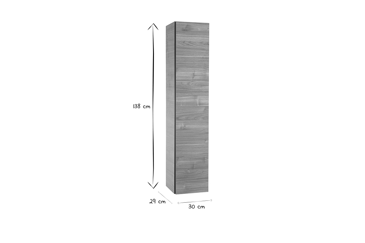 lment mural TV vertical finition bois clair L29 cm ETERNEL