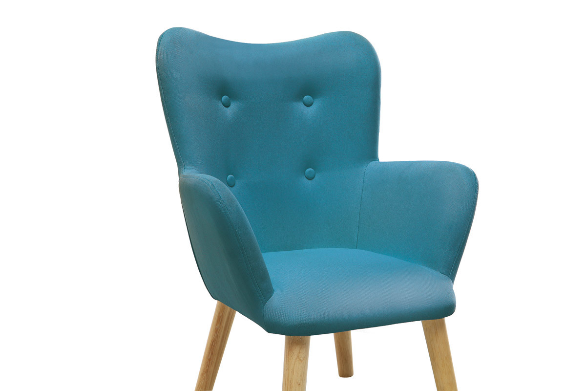 Fauteuil enfant design bleu canard BABY BRISTOL