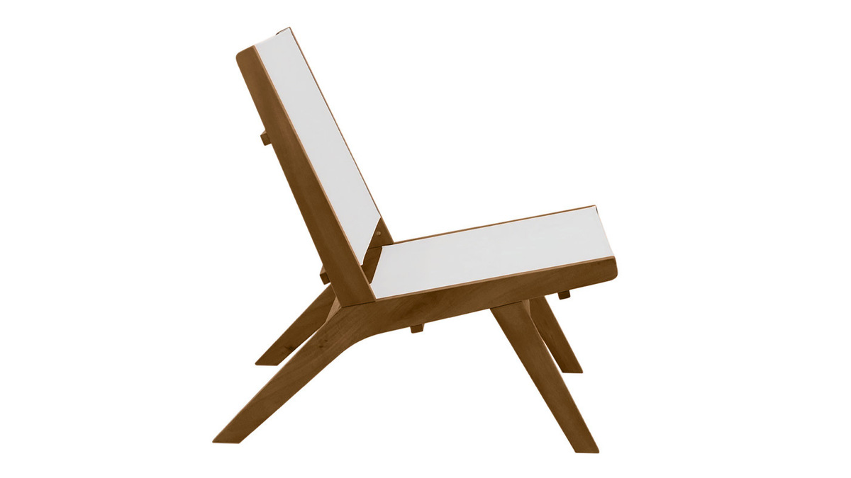 Fauteuil lounge de jardin en bois massif MALIBU