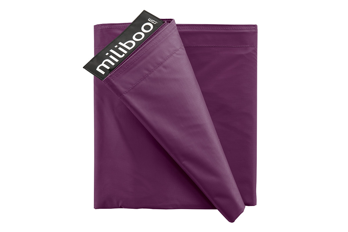 Housse de pouf gant prune BIG MILIBAG