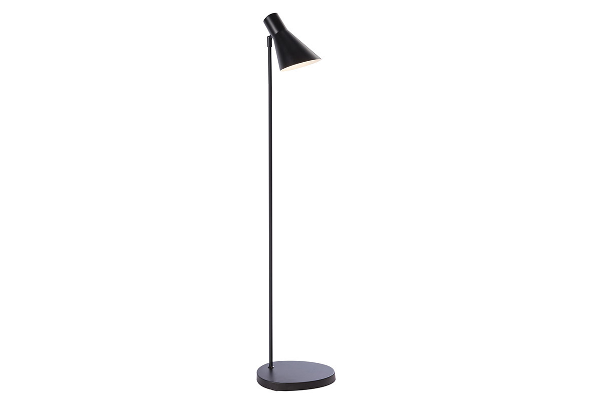 Lampadaire design mtal noir AMPLO