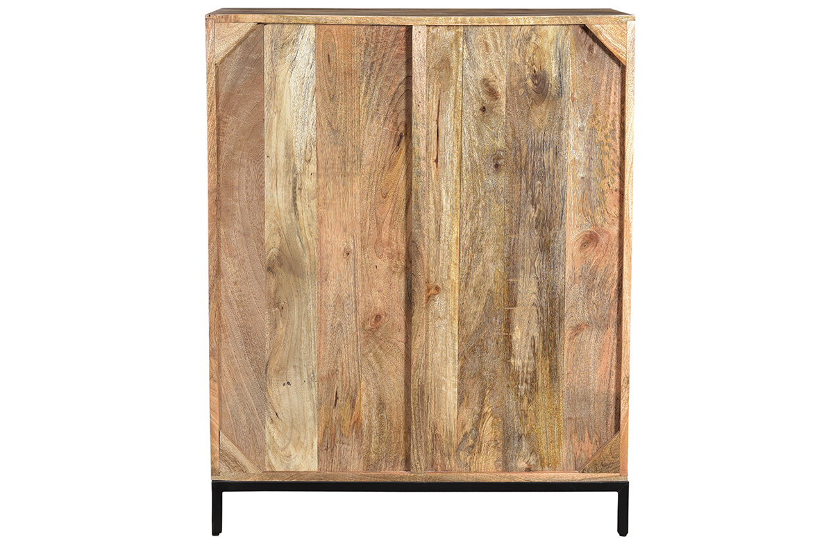 Meuble range-bouteilles en bois manguier massif L80 cm HIPPOLYTE