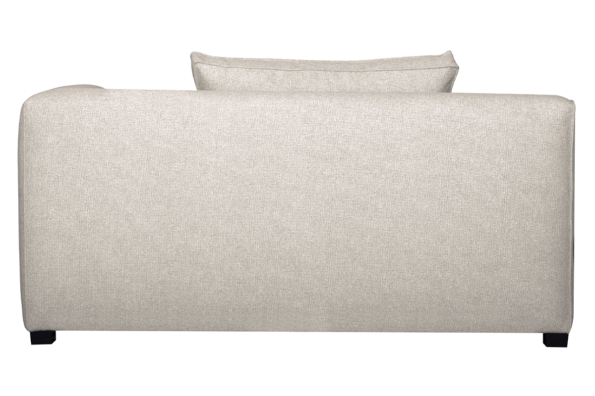 Module d'angle droit pour canap en tissu beige naturel PLURIEL