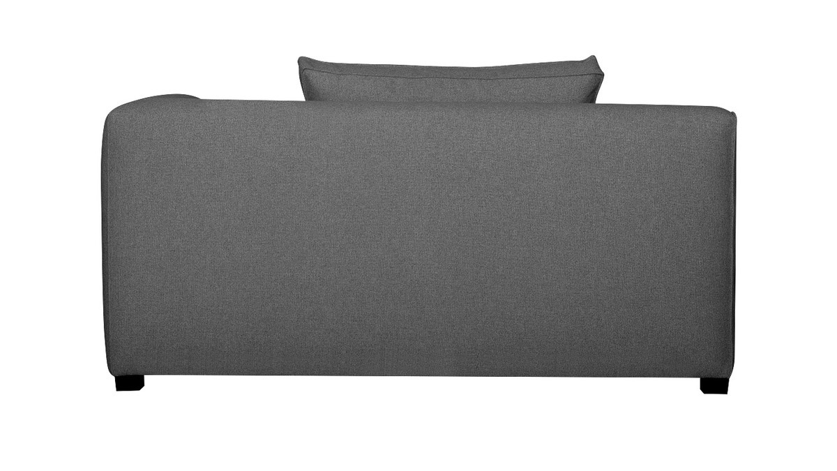 Module d'angle droit pour canap en tissu gris anthracite PLURIEL