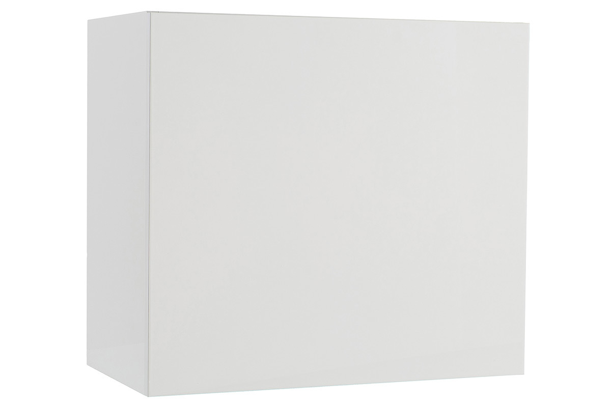 Rangement mural ferm carr finition blanc laqu brillant L55 cm ETERNEL