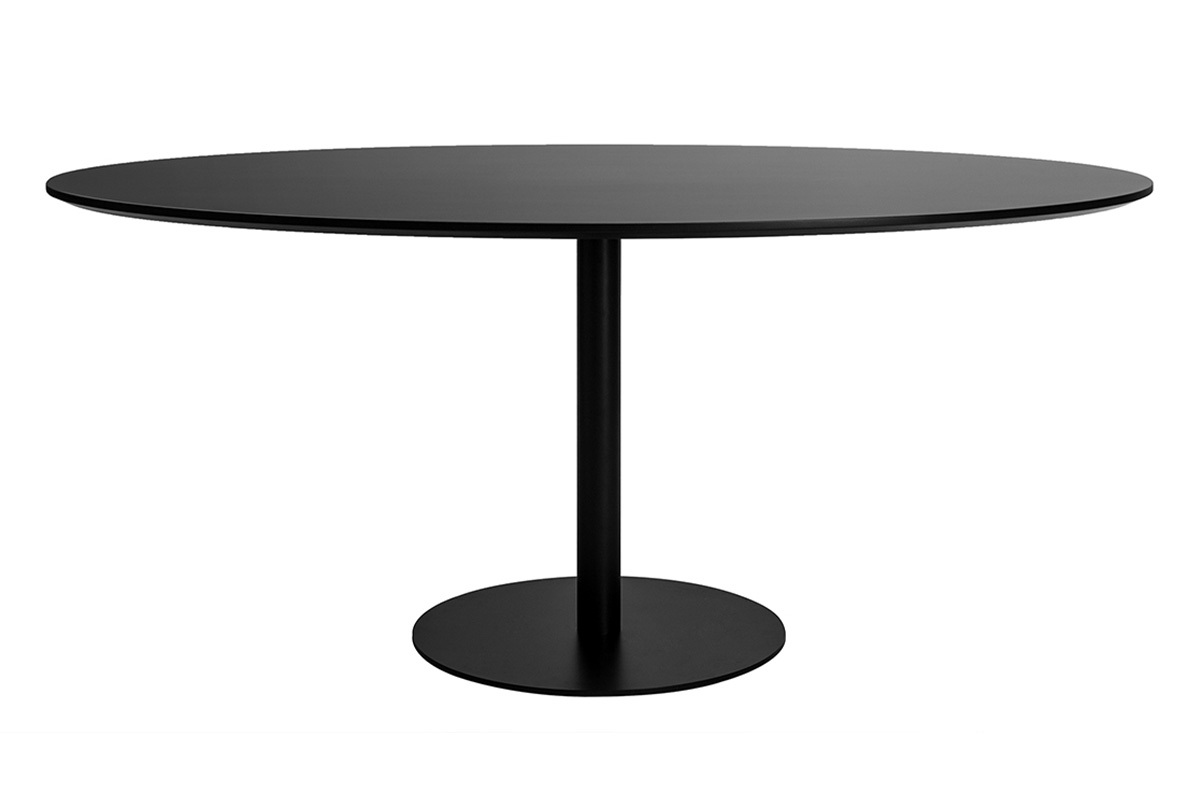 Table  manger design noire ovale L170 cm HALIA