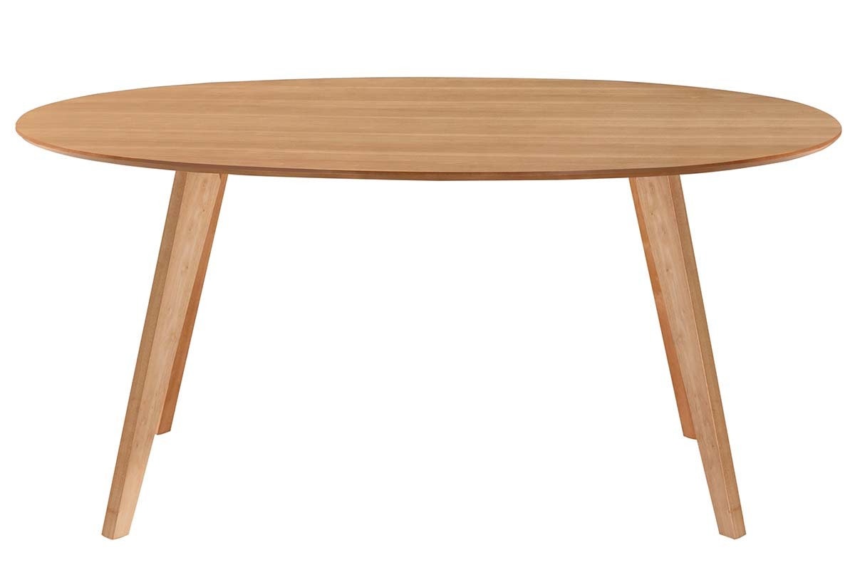 Table  manger design scandinave ovale bois clair L160 cm MARIK