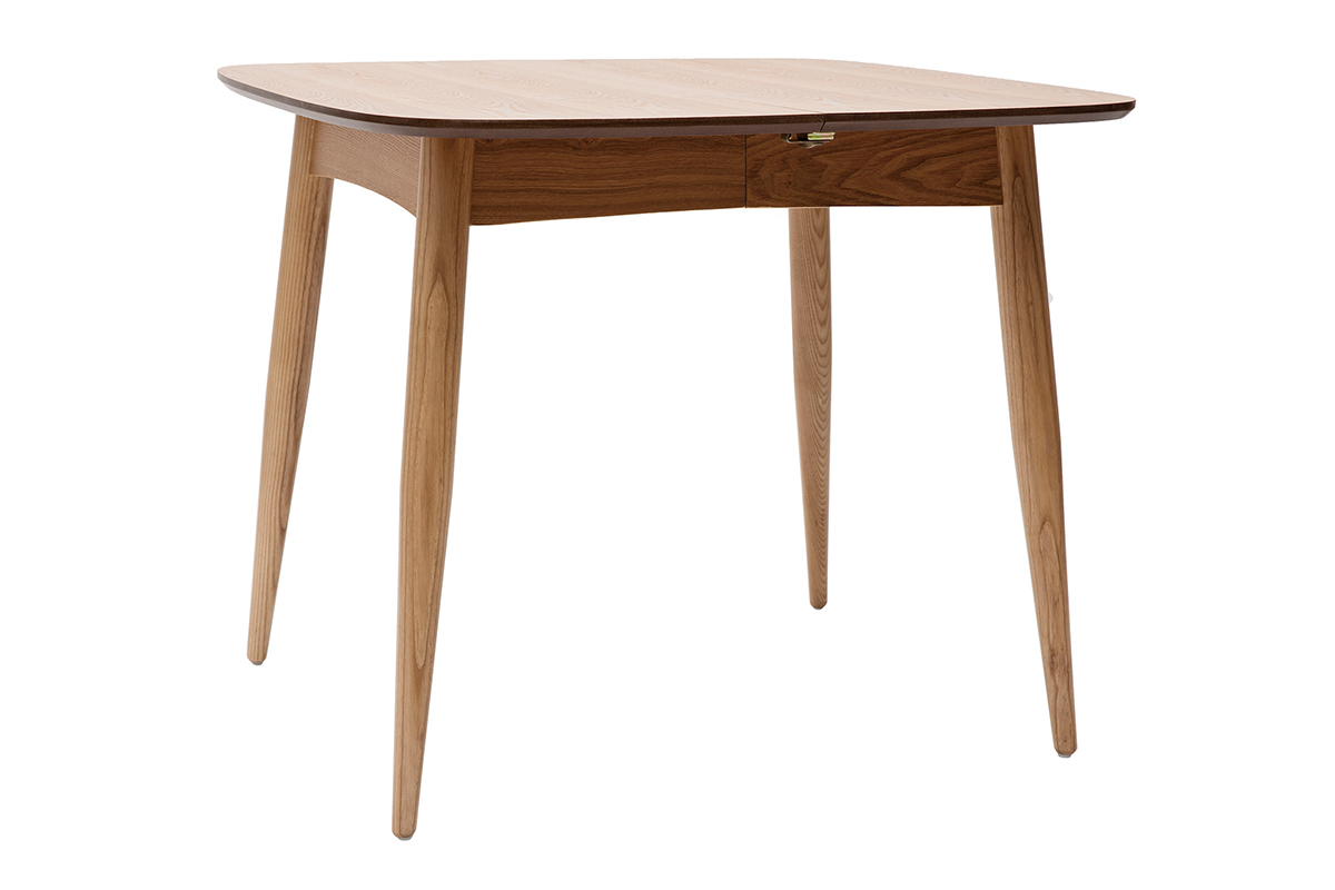 Table  manger extensible carre en bois clair L90-130 cm NORDECO