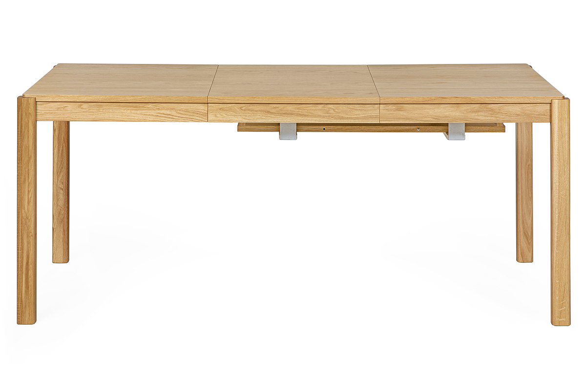 Table  manger extensible rallonges intgres en bois clair chne rectangulaire L125-238 cm AGALI