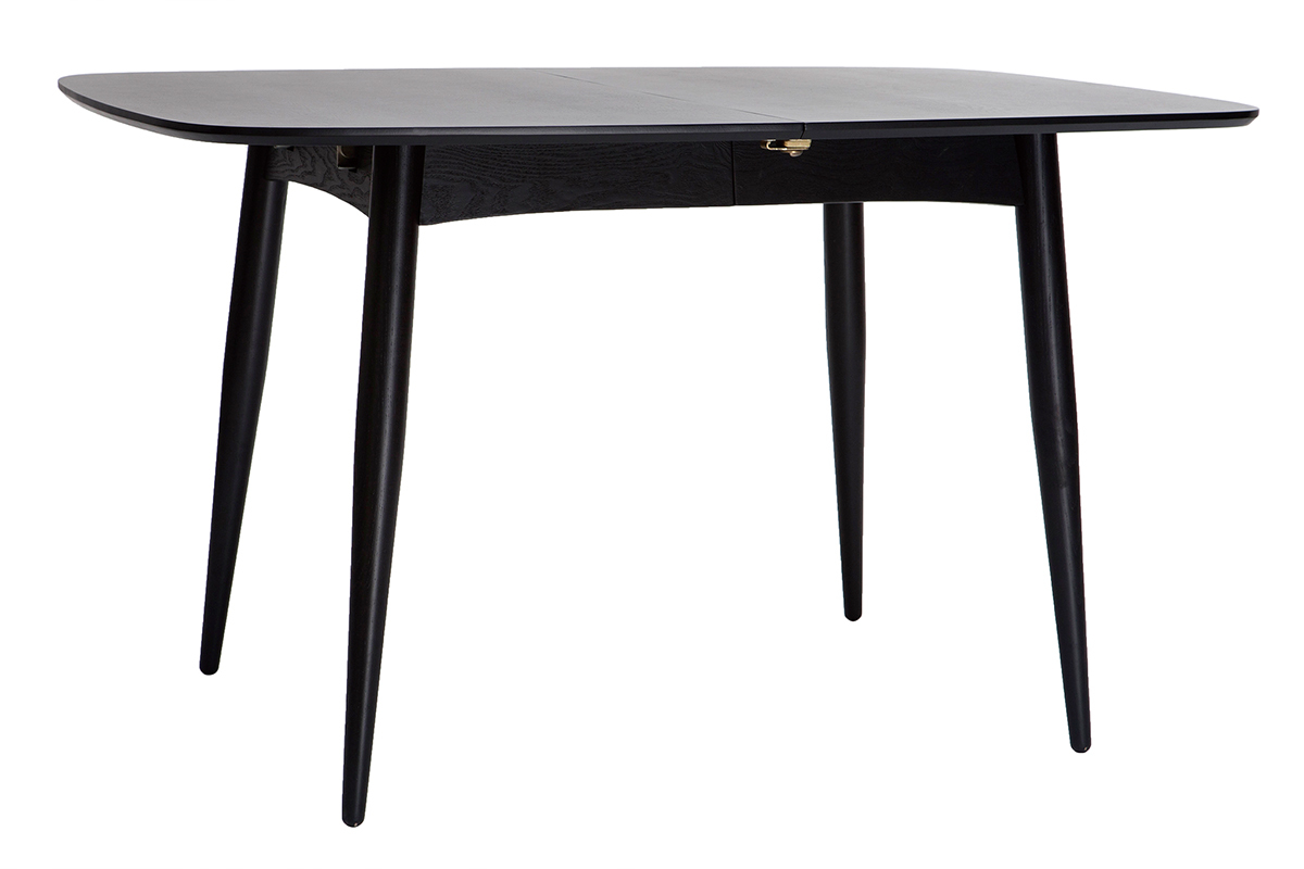 Table  manger extensible rectangulaire en bois noir L130-160 cm NORDECO