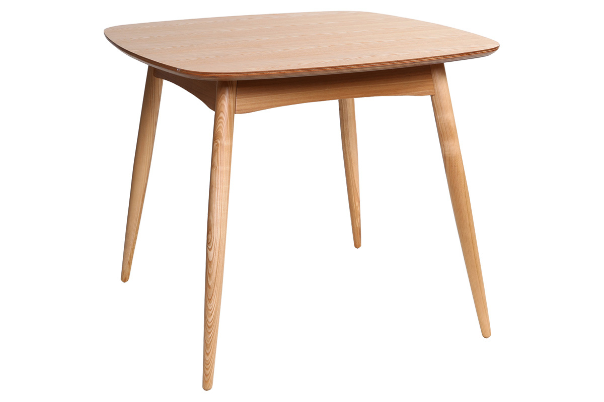 Table  manger scandinave carre frne naturel L90 cm BALTIK