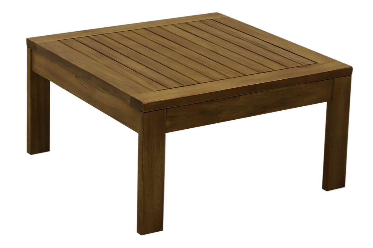 Table basse de jardin carr en bois massif L60 cm SALVADOR