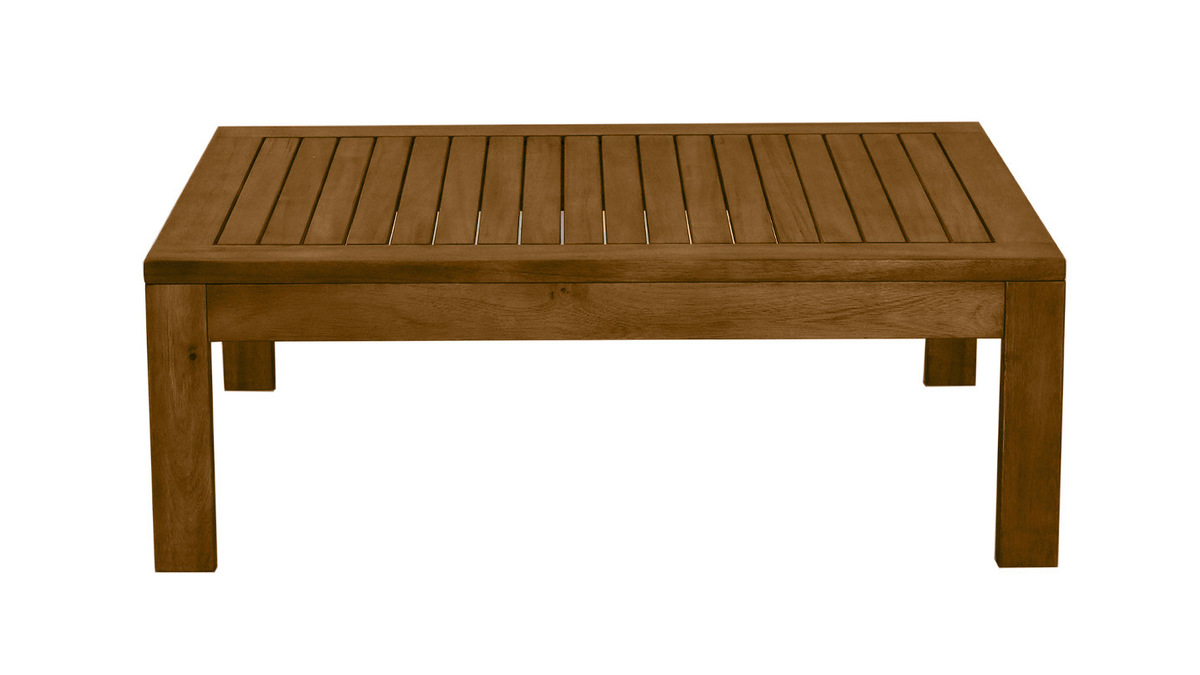 Table basse de jardin en bois massif L90 cm SALVADOR