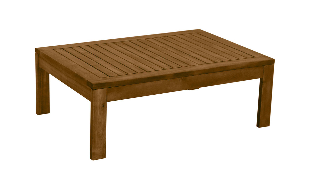 Table basse de jardin en bois massif L90 cm SALVADOR