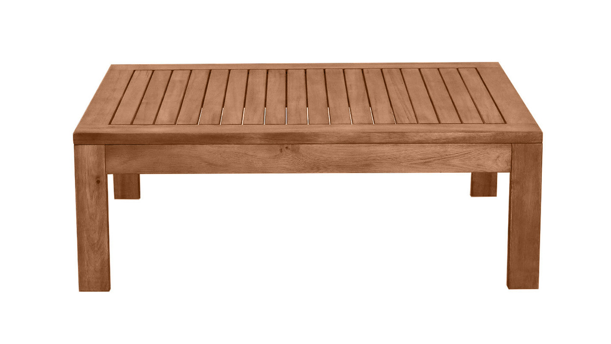 Table basse de jardin en bois massif L90 cm SALVADOR