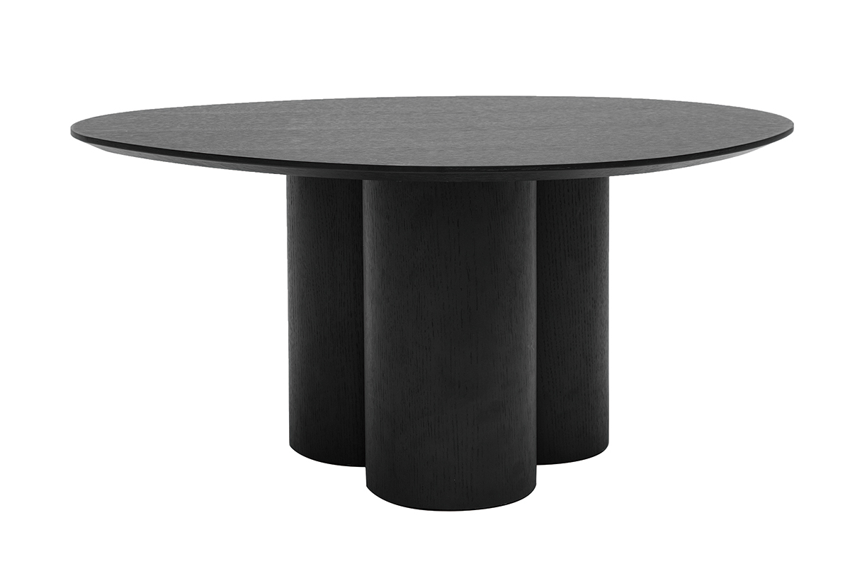 Table basse design bois noir L78 cm HOLLEN