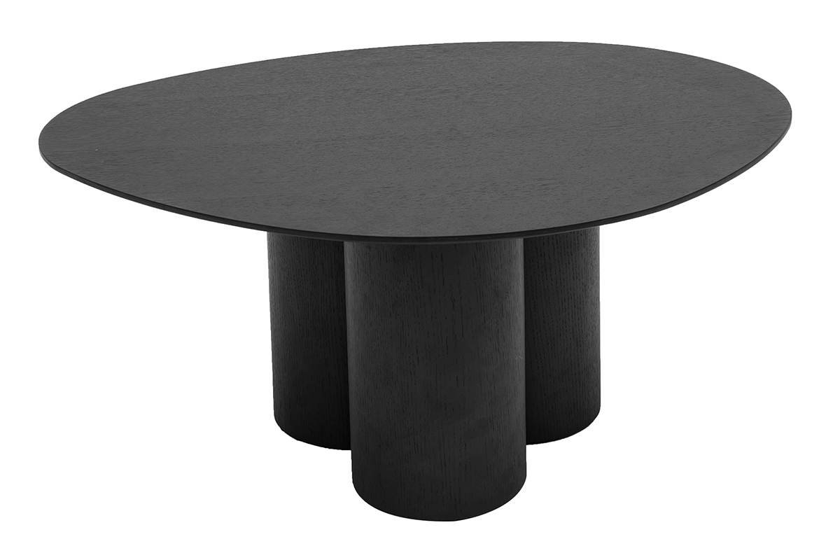 Table basse design bois noir L78 cm HOLLEN