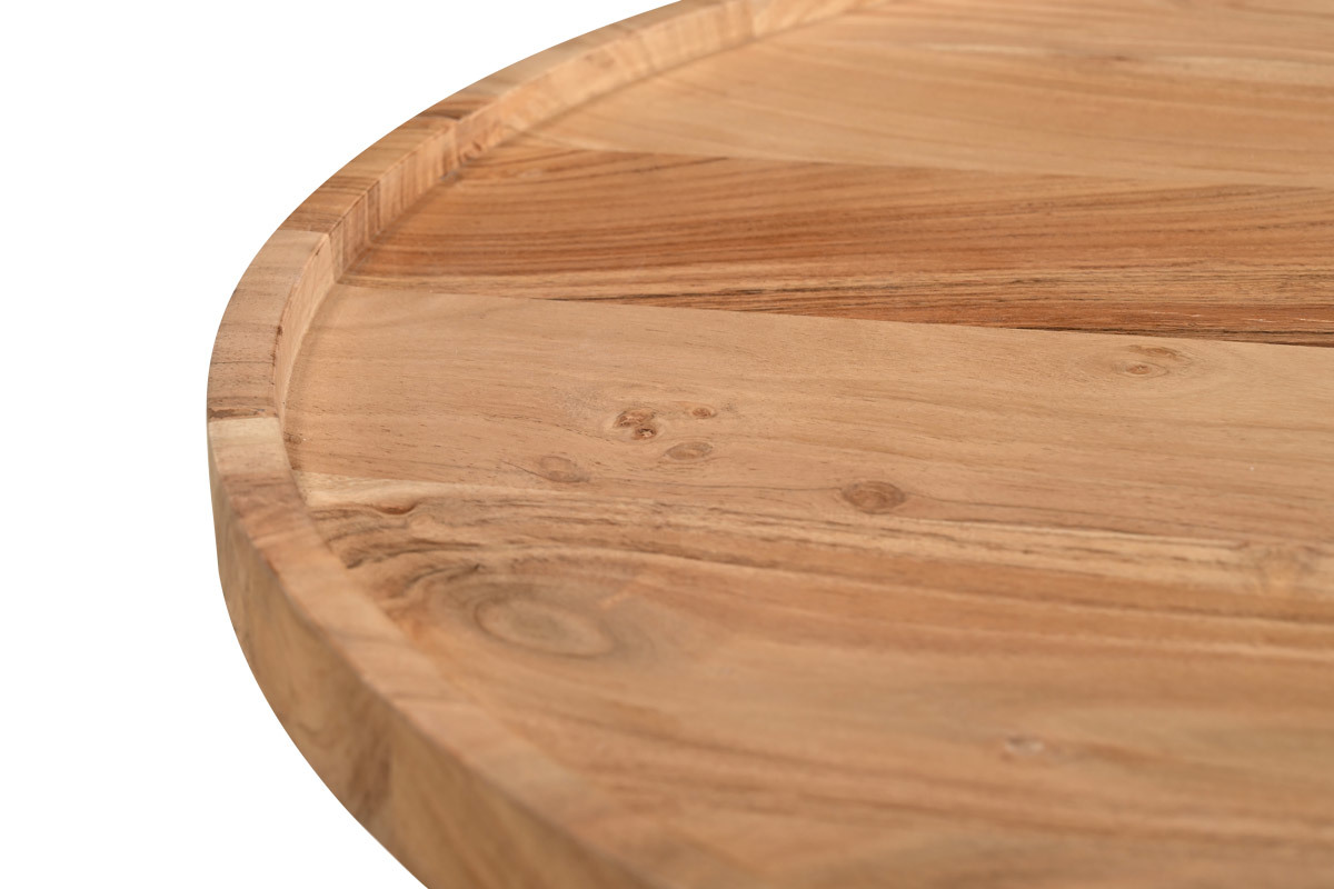 Table basse ronde en bois massif D80 cm MATERA