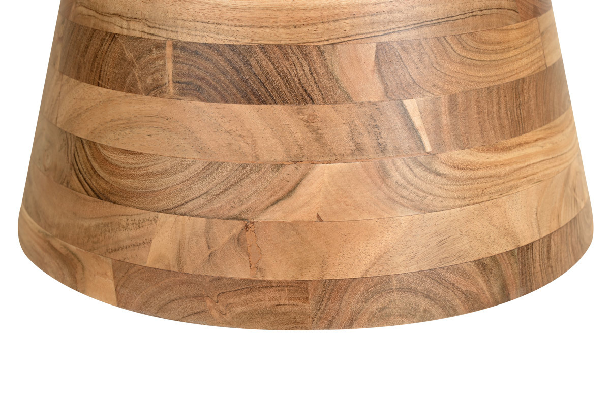 Table basse ronde en bois massif D80 cm MATERA